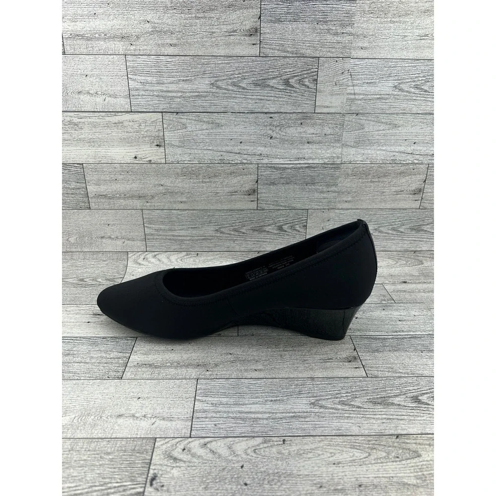 Rockport Total Motion truTECH Black Fabric Wedge Pumps CH6820 Women Sz 9M